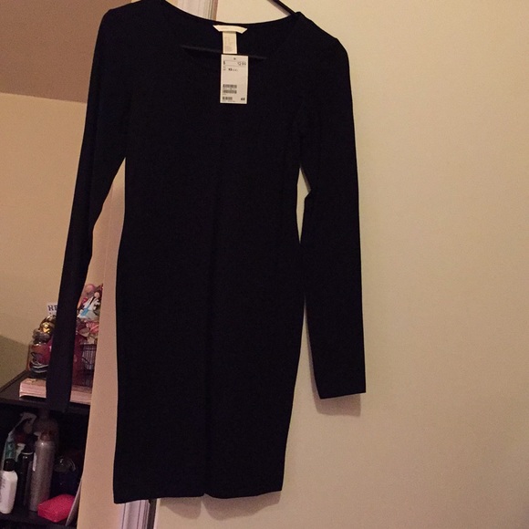 H☀M | Dresses | Black Long Sleeve Dress ...